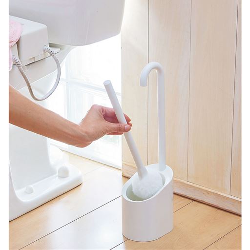 清潔収納トイレブラシ/コーティング便器を傷つけにくい