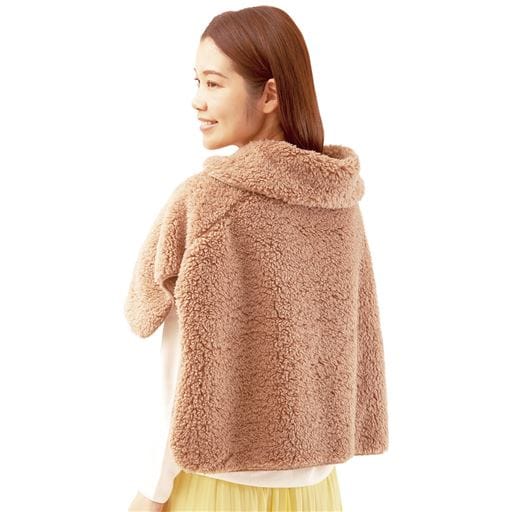 極暖 顔まですっぽりあったかケープ