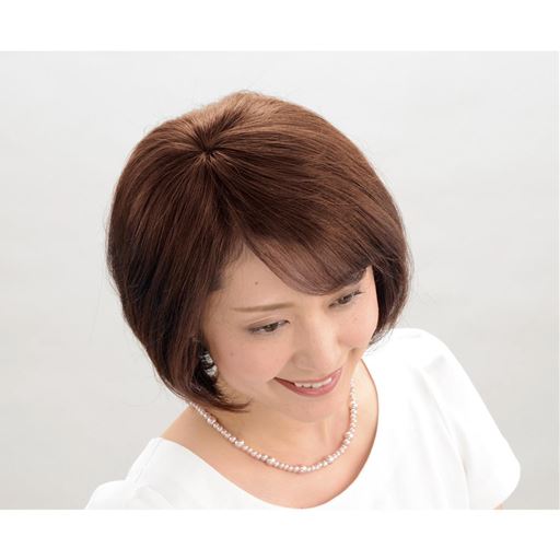 グレーヘアの方にも!気になるつむじを自然にカバー!<br>栗色
