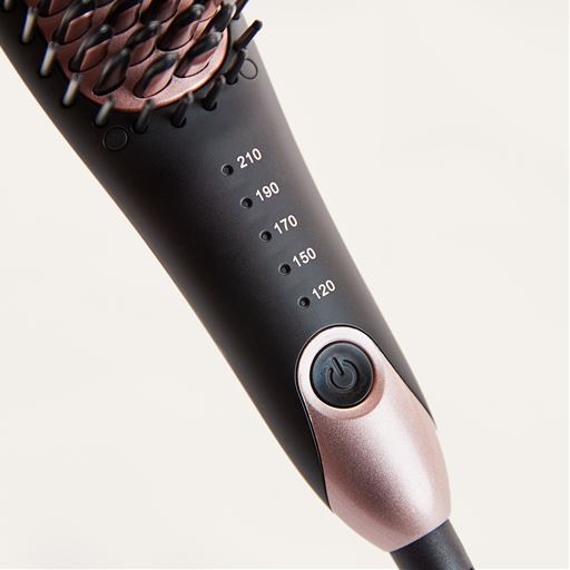 【5段階温度調節OK】<br>120℃～210℃で温度調節OK。約50秒(※)で使用可能。<br>※120℃設定の場合。気温により加熱時間が異なる場合があります。