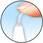 【弾力のあるソフトなヘラ】<br>まぶたにうれしいソフトなヘラを使用しているので、簡単に折り込めます。