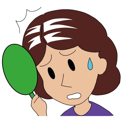 こんな方におすすめ!生え際の白髪隠しに ※イメージ