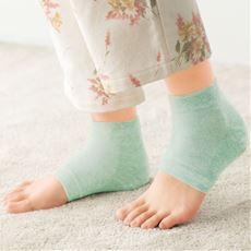 かかとケアソックス(かかと厚塗りシリコンシート内蔵・保湿ケア)(日本製)