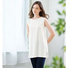 綿100%ロング丈スリーブレス