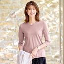 シンプルＶネックＴシャツ（７分袖）