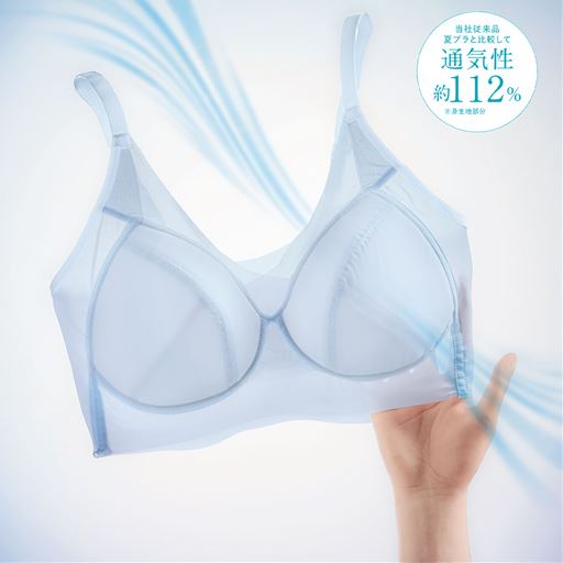 当社従来品と比較して通気性約112%<br>※身生地部分