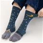 旅先での風景を絵にしたような靴下、つくりました!F(星座)着用例