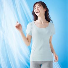 汗取りパッド付き綿100%3分袖(スマートドライ&reg;)/さらっと気持ちいい吸汗速乾)