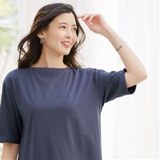 汗染みが目立ちにくいチュニックTシャツ(綿混・汗染み防止)