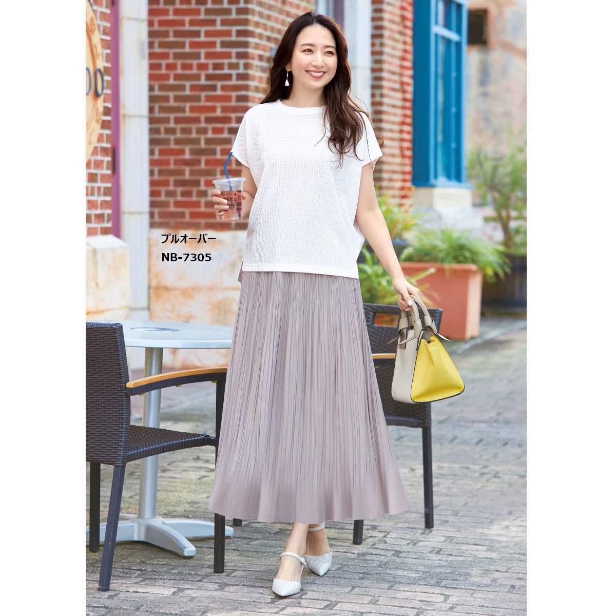 シフォンジョーゼットプリーツスカート(裏地あり