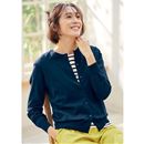 綿混のＵＶカットクルーネックカーディガン