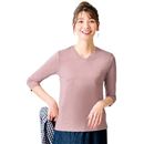 シンプルＶネックＴシャツ（７分袖）