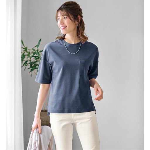 クルーネックTシャツ(綿100%・洗濯機OK)