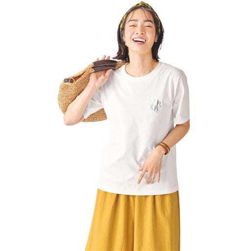 綿100%ロゴTシャツ(綿100%・接触冷感・洗濯機OK)