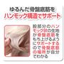 縫い付けていないふらし生地が骨盤底筋をもち上げるようにサポート