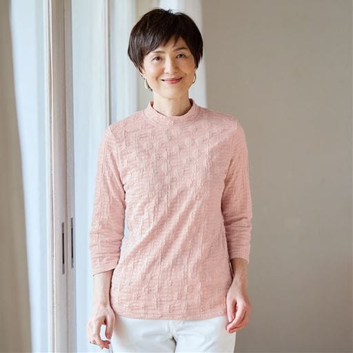 透かし編みジャカードプルオーバー