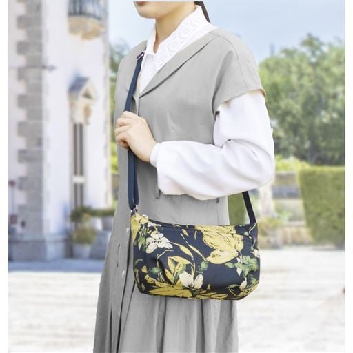 尾州織り 花柄ショルダーバッグ