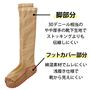 靴下の生地なので伝線しにくい。※写真は同シリーズSP-618のハイソックス丈です