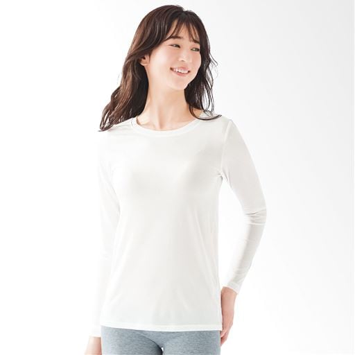 風を通してベタつきにくい長袖Tシャツ(ブリーズドライ)