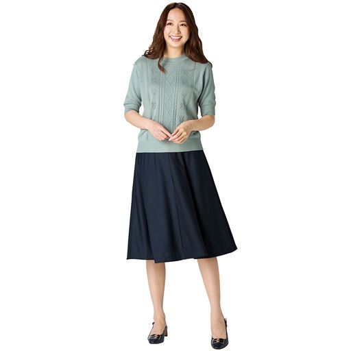 コーディネート例(ネイビー65cm丈)