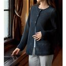 日本製　和紙透かし編みニットカーディガン