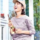 ボートネックボーダーＴシャツ（７分袖）