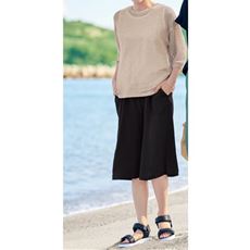 さらっとイージーパンツ(ハーフ)(吸汗速乾・接触冷感・洗濯機OK)