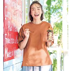 クルーネックTシャツ(綿100%・洗濯機OK)