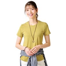 シンプルクルーネックTシャツ(半袖)(洗濯機OK)