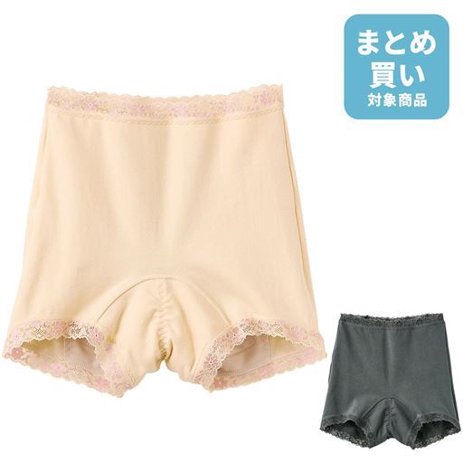 吸水パッド専用の一分丈ショーツ(～10CC)(日本製)(はきこみ丈深め)