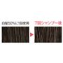 美しい髪色が持続【カラー退色防止成分配合】※ダークブラウン使用例 ※毛束は着色見本 ※着色効果には個人差があります。