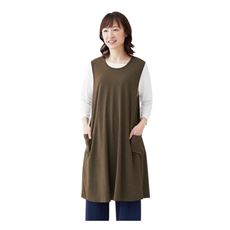 【ネット限定】ゆったりサイズのジャンパースカート