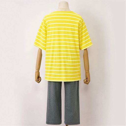 イエロー(パンツ:チャコールグレー) バックスタイル 上下セット