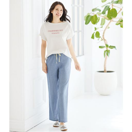 スカイブルー 着用例<br>※Tシャツ:NH-1141