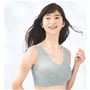 縫い目もゴムもタグもなし!完全無縫製ハーフトップ(GUNZEキレイラボ) <br>グレーモク着用例