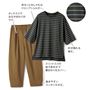 ブラウンオリーブ(トップス:ブラウン×ターコイズブルー)