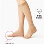ノーサポートタイプで締め付けを感じにくいショート丈ストッキング・同色5足組