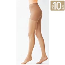 素肌のような透明感が魅力のパンティストッキング・同色10足組(さらり透明感・ややゆったり・つま先メッシュ補強)(日本製)