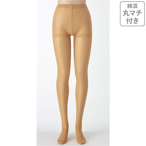 パンティストッキング・同色5足組(さらり透明感・ややゆったり・静電気防止加工・抗菌防臭・つま先メッシュ補強・日本製)