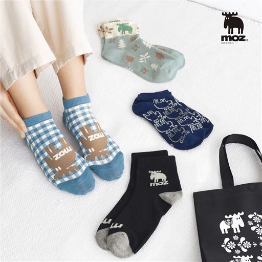 靴下4足組(moz®)(ハッピーバッグ)