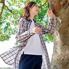 UVケアチュニックシャツ(UVカット・洗濯機OK・洗濯後シワになりにくい)