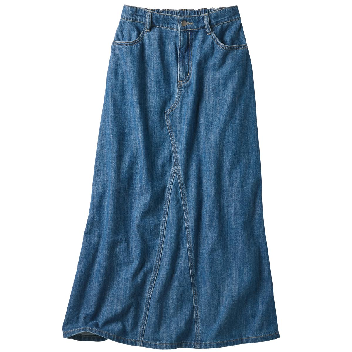 るなさま専用 甘撚り素材でやわらかな着心地デニムロングスカート(綿100