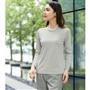 超長綿ボートネックＴシャツ（長袖）