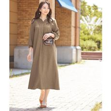 キーネックデザインワンピース