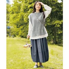 ダンガリーゆるつぼみスカート