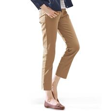 タンブルドライクロップドパンツ(ストレッチ・乾燥機OK・毎日パンツ・綿混・大人かわいい)