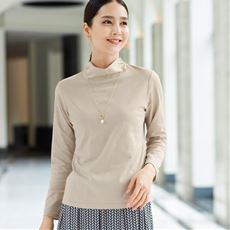 超長綿タートルネックTシャツ(日本製)