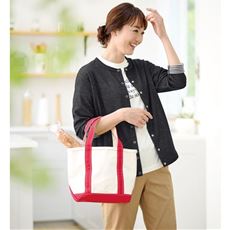 ドットボタンクルーネックカーディガン