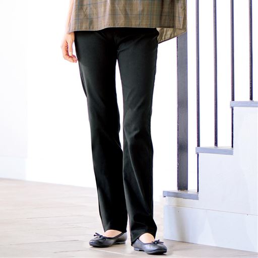 綿混ハイパーストレッチストレートパンツ