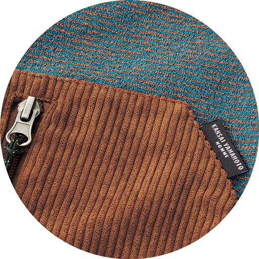 背当てとポケット部分はコーデュロイ素材